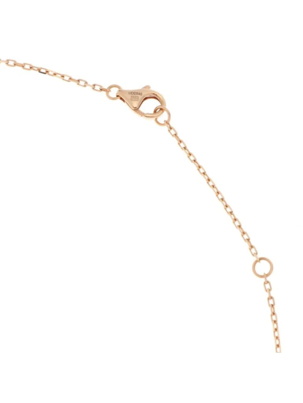 Cartier Logo Double C Necklace 18k Pink Gold Diamond